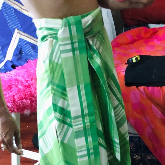 Vtg Century maxi check plaid skirt high waist XS - Picture 2 of 5